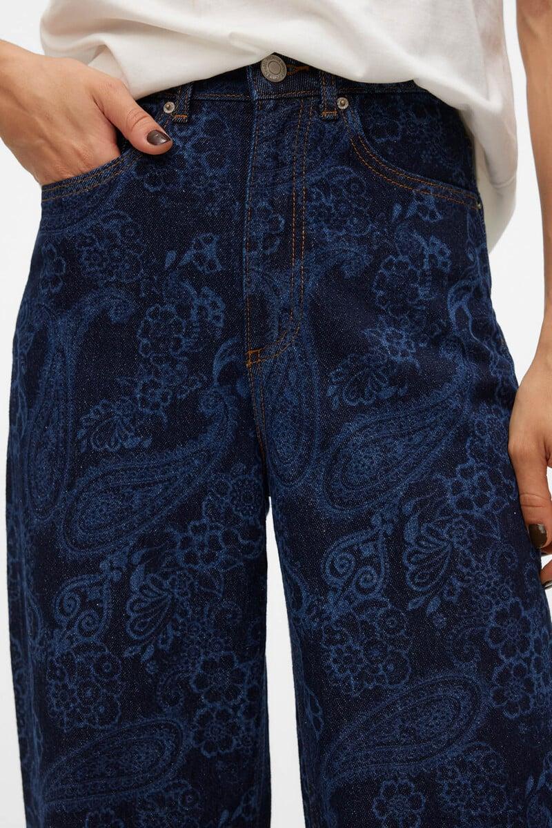 Cortefiel Pantalón vaquero estampado