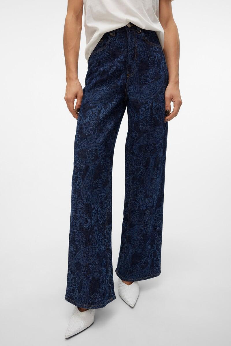 Cortefiel Pantalón Vaquero Estampado