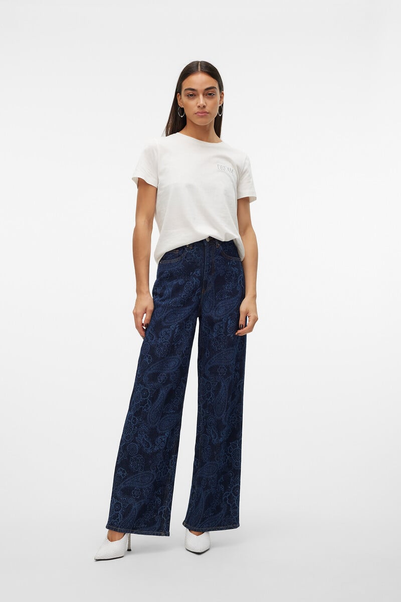 Cortefiel Pantalón vaquero estampado
