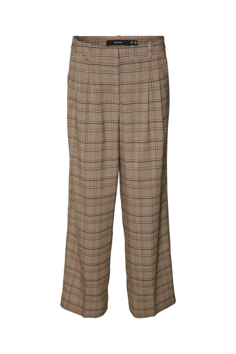 Cortefiel Pantalones anchos príncipe de gales