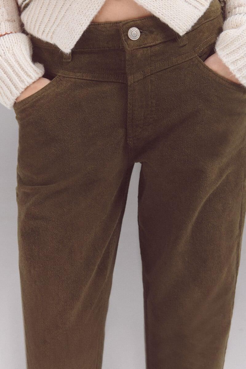 Cortefiel Pantalones Corduroy Mom