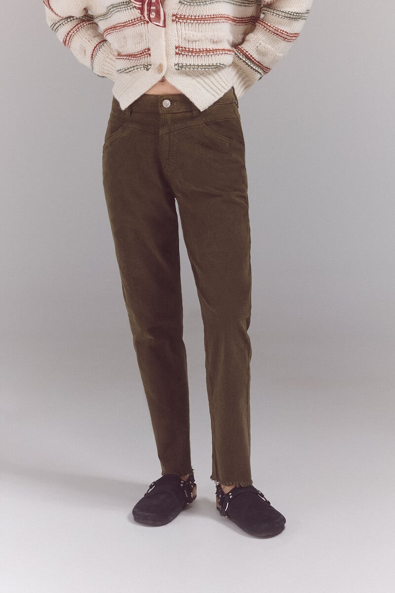Cortefiel Pantalones Corduroy Mom
