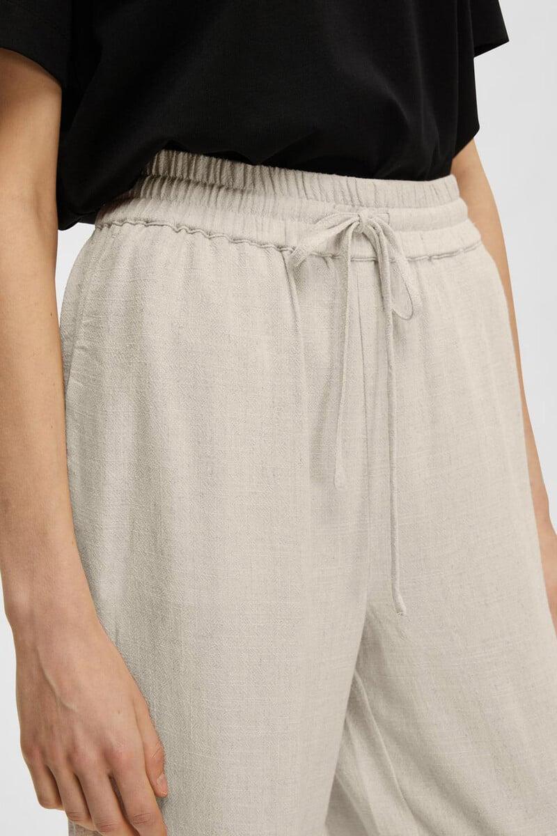Cortefiel Pantalones De Lino Regular Fit