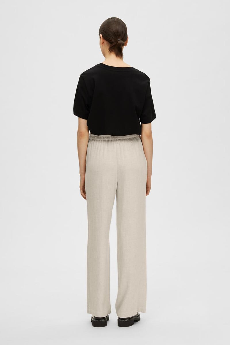 Cortefiel Pantalones De Lino Regular Fit