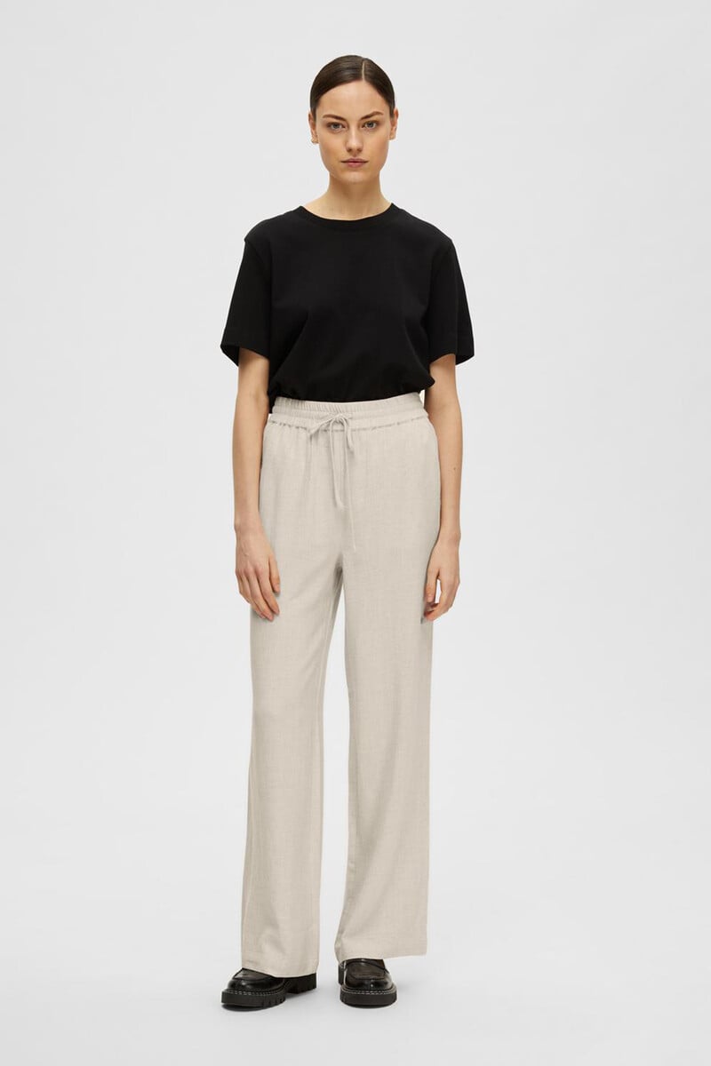 Cortefiel Pantalones de lino Regular Fit