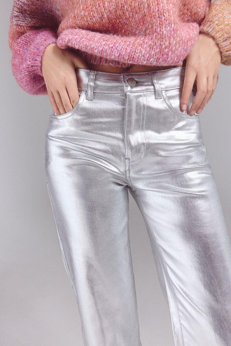 Cortefiel Pantalones New Recto Plata