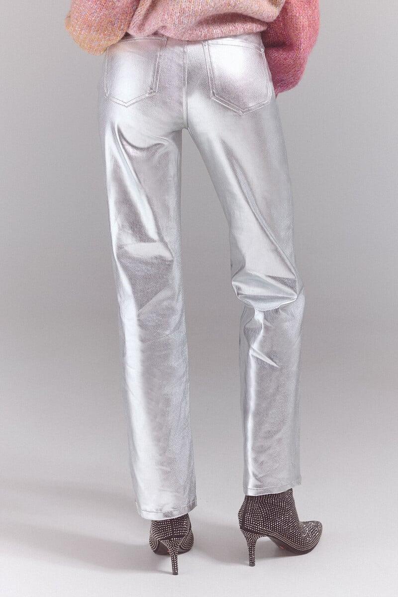 Cortefiel Pantalones New Recto Plata