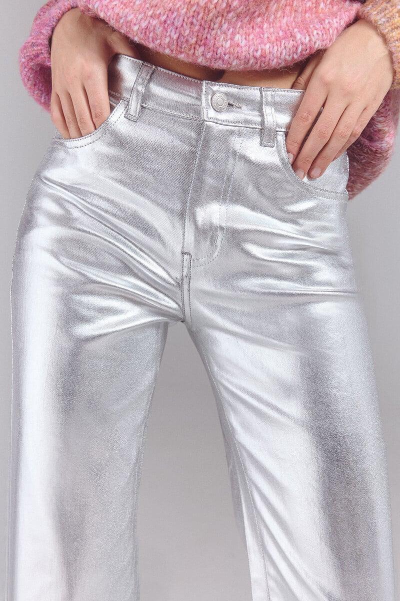 Cortefiel Pantalones new recto plata
