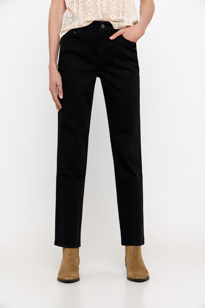 Cortefiel Pantalones Rectos Negros