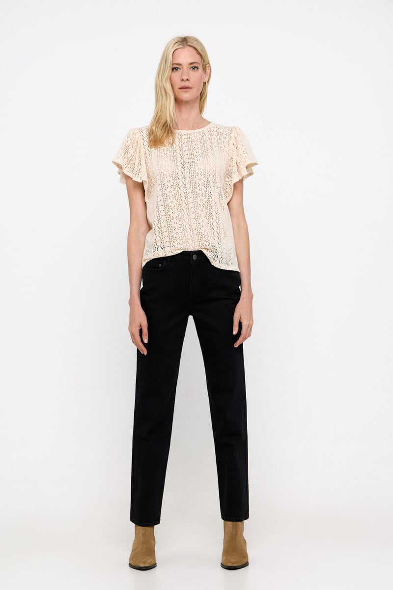 Cortefiel Pantalones Rectos negros