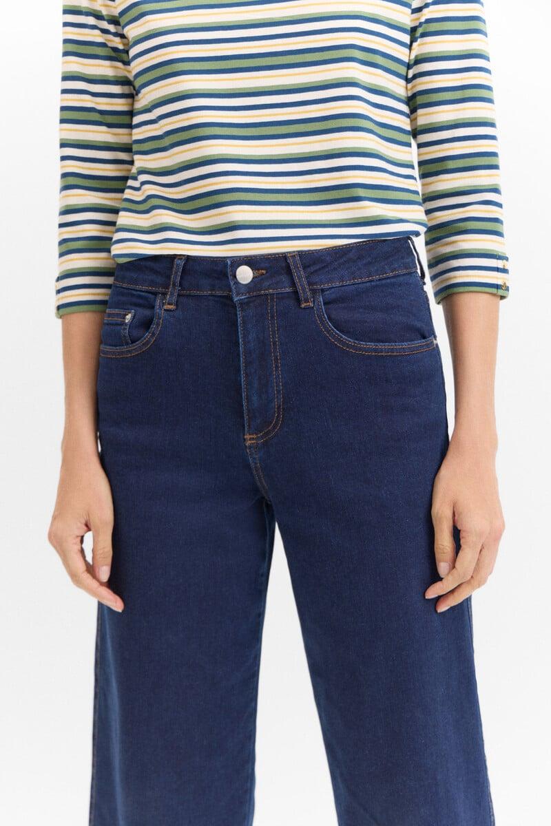 Cortefiel Pantalones Vaqueros Palazzo Crop