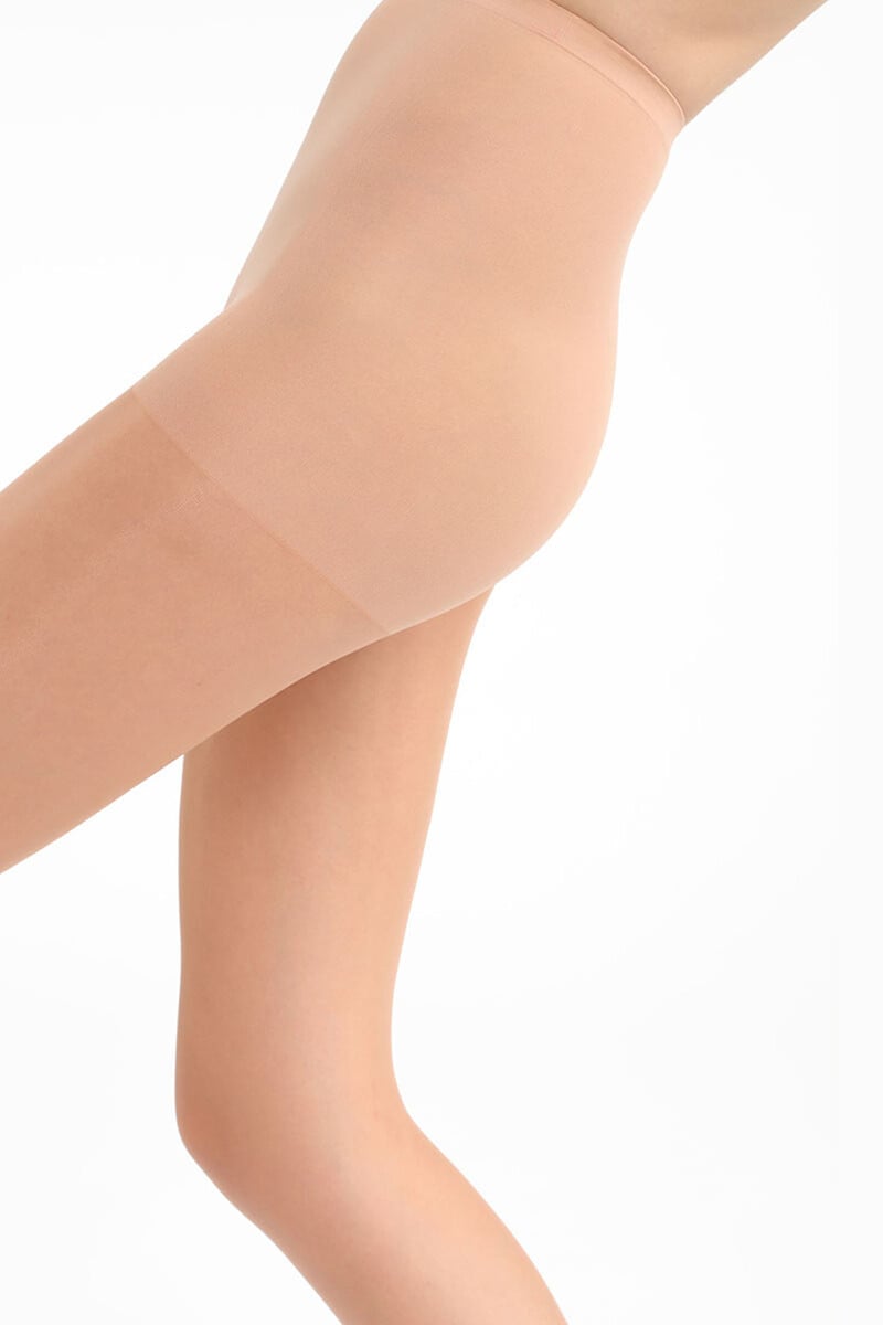 Cortefiel Panty Con Acabado Satinado Nude 15 DEN