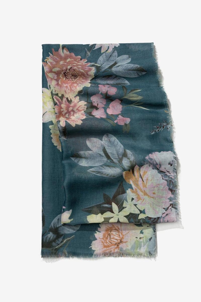 Cortefiel Pañuelo Rectangular Floral