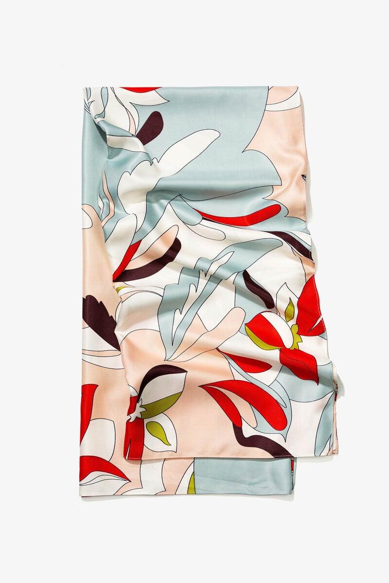 Cortefiel Pañuelo Satinado Estampado Gráfico