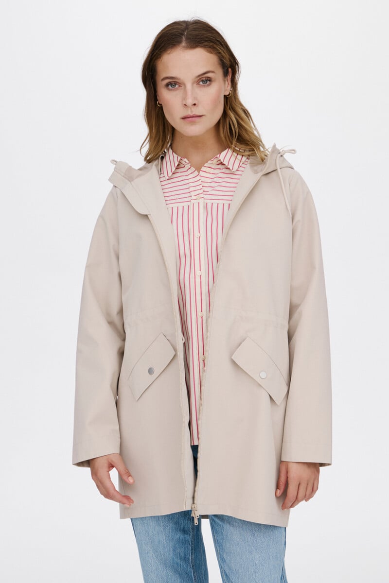 Cortefiel Parka 3/4 Con Capucha