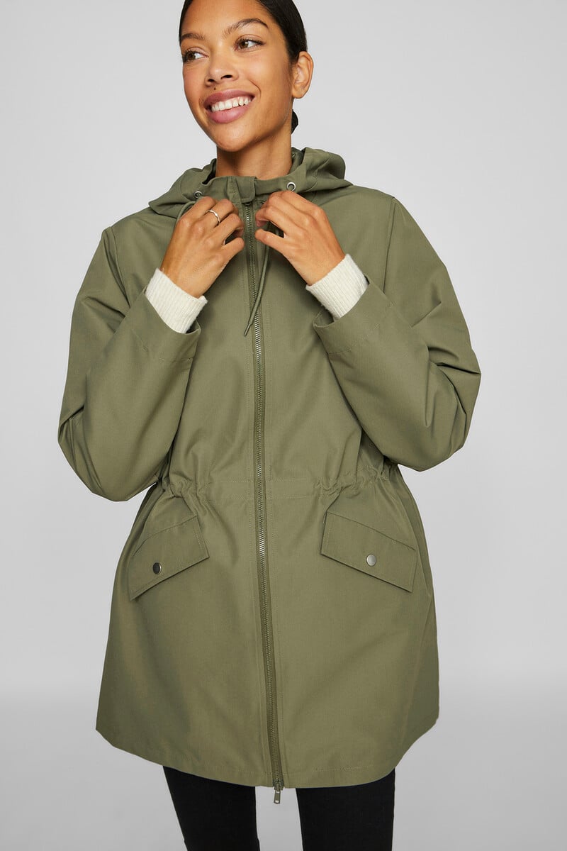 Cortefiel Parka 3/4 Con Capucha