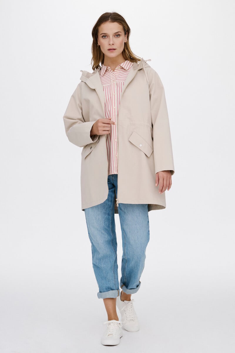 Cortefiel Parka 3/4 con capucha