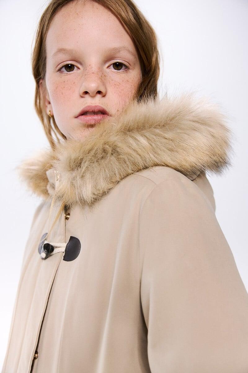 Cortefiel Parka Broche Niña