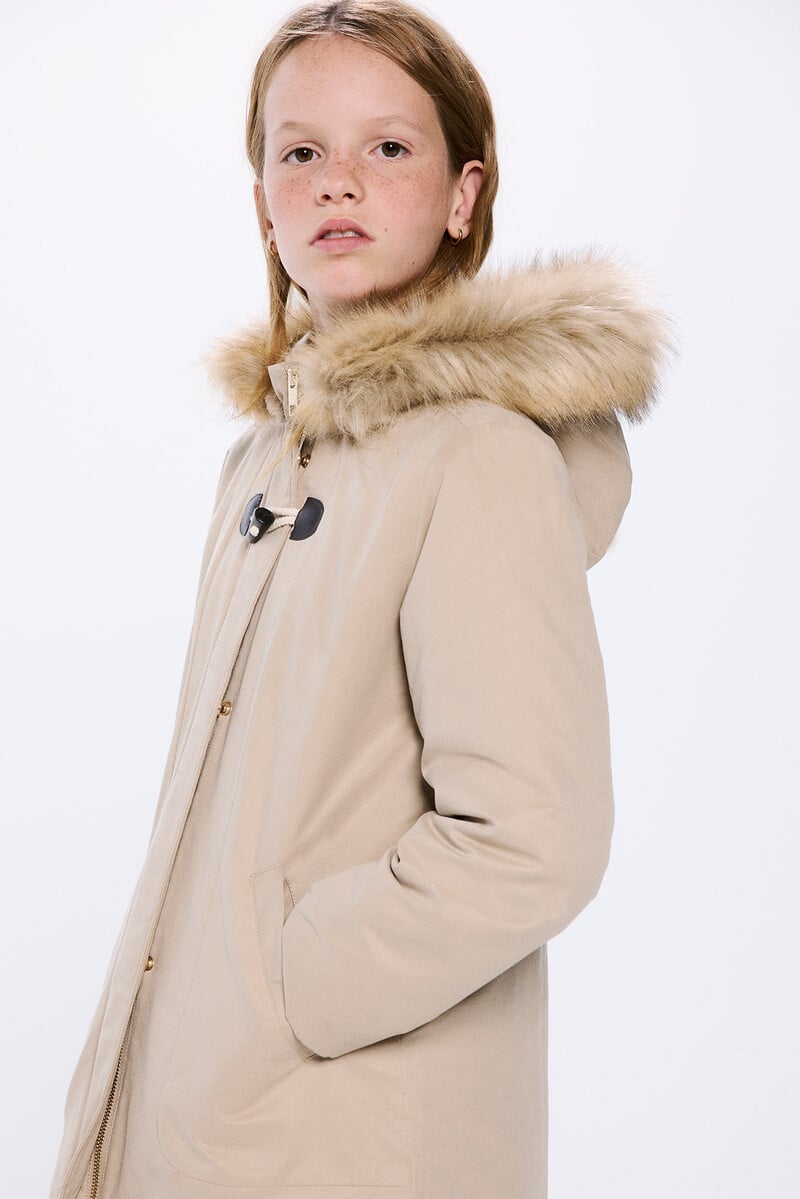 Cortefiel Parka Broche Niña