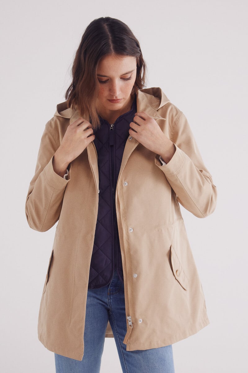 Cortefiel Parka Capucha 2 En 1