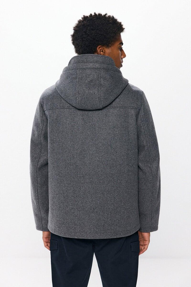 Cortefiel Parka Corta Efecto Lana