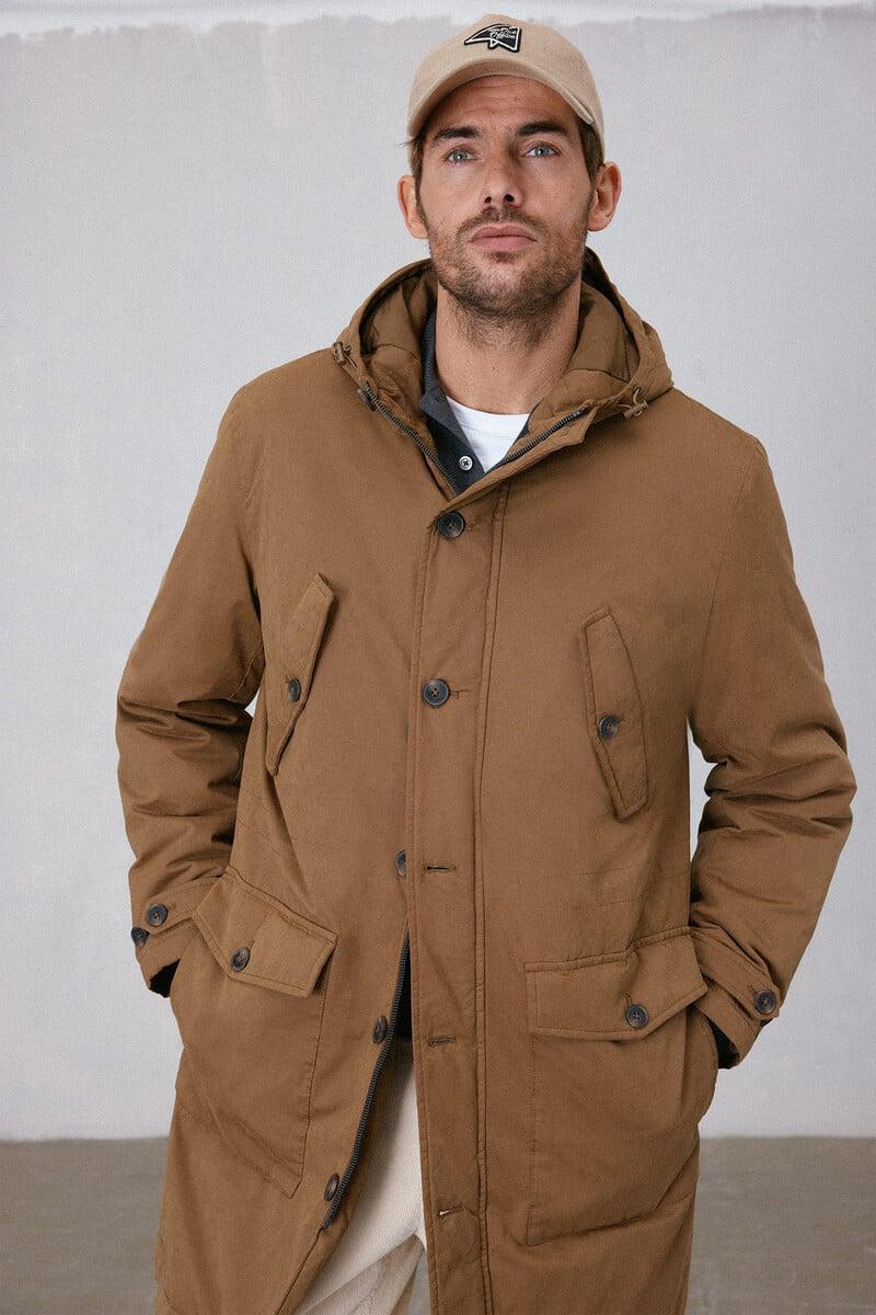 Cortefiel Parka Impermeable Capucha
