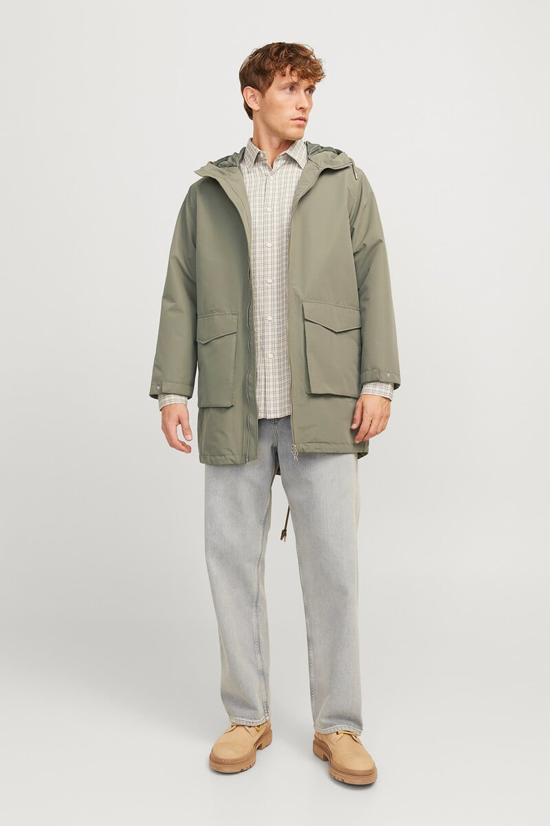 Cortefiel Parka Ligera Con Capucha