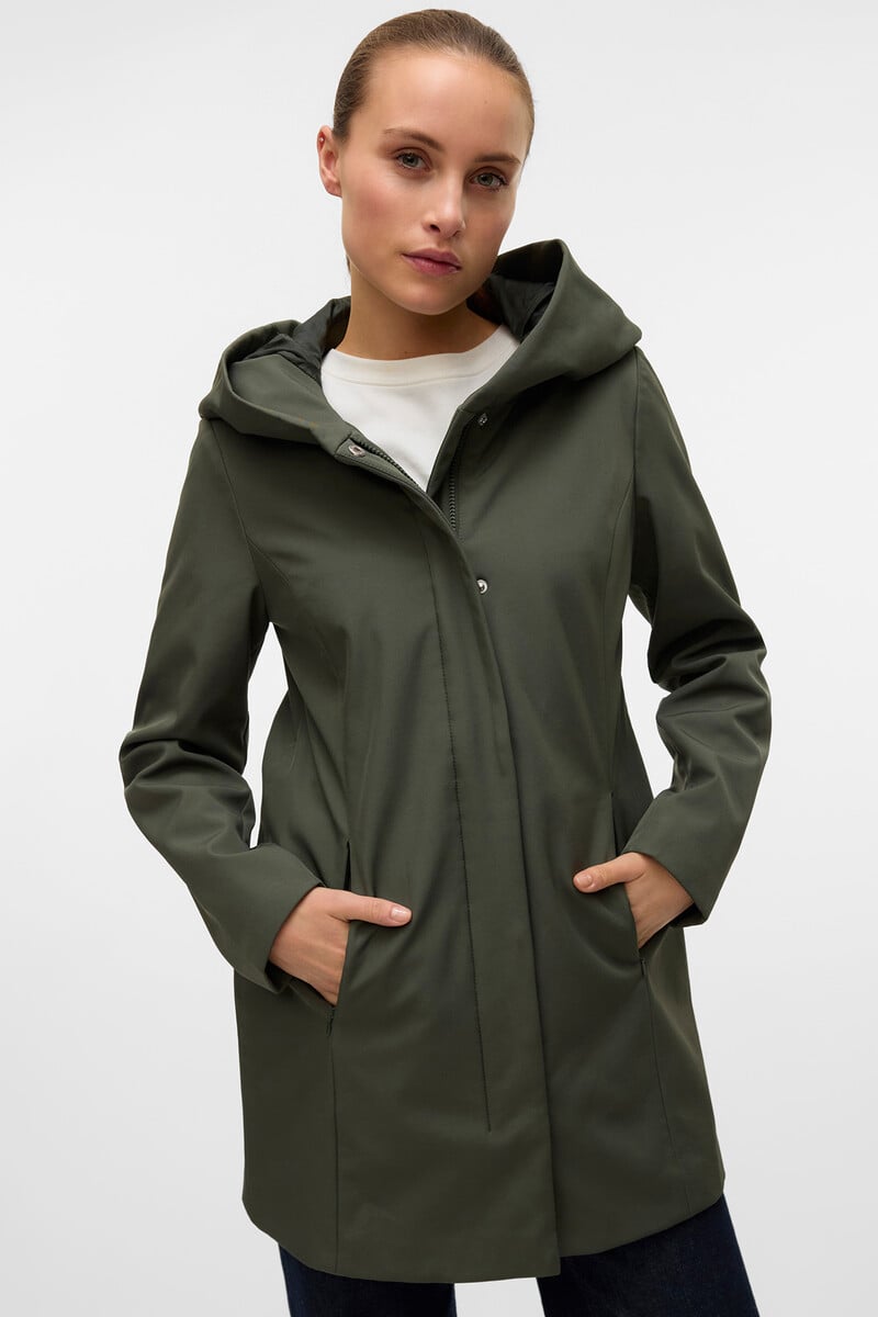 Cortefiel Parka Resistente Al Agua Con Capucha