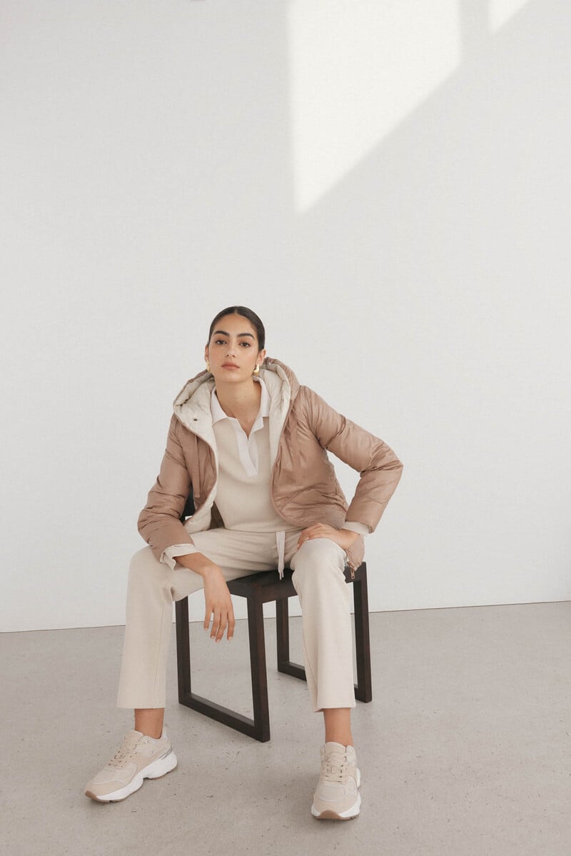 Cortefiel Parka reversible capucha