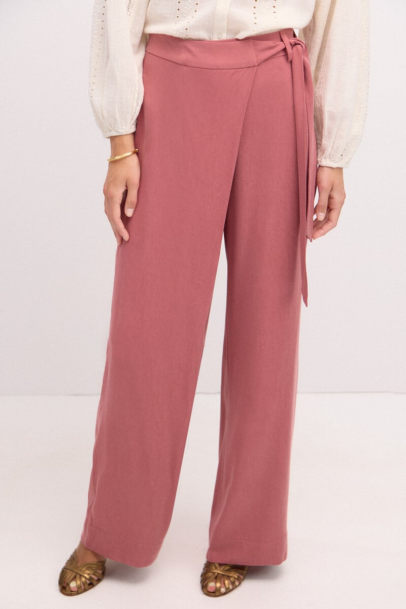 Cortefiel Paula. Pantalón Ancho Cruzado