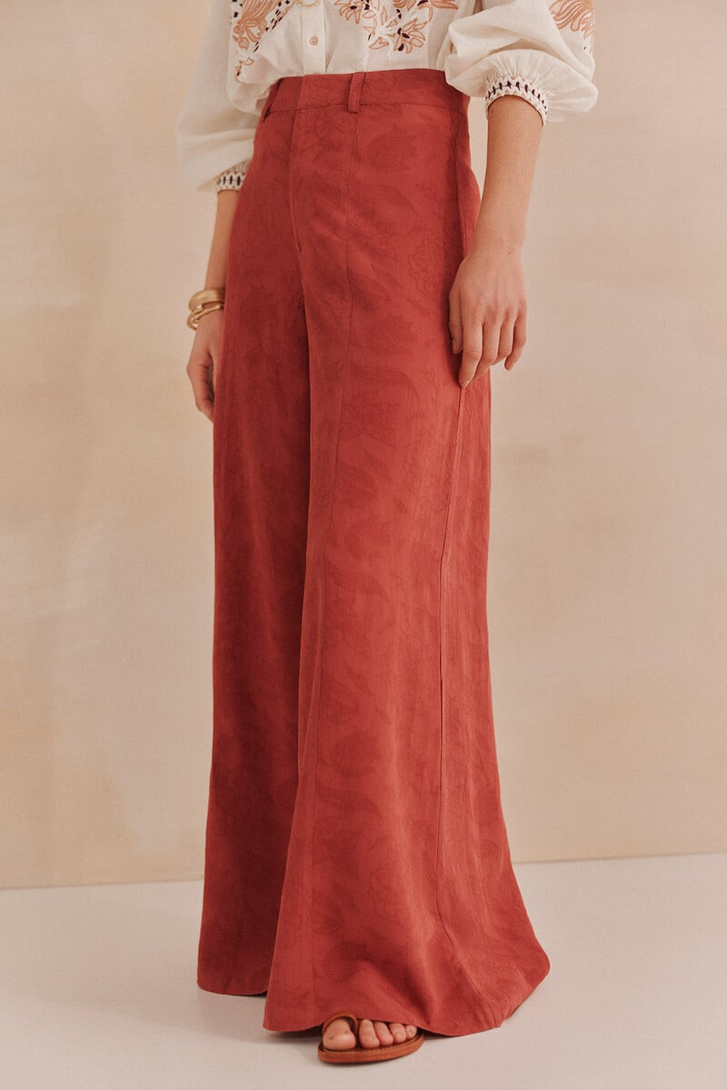 Cortefiel Pelia. Pantalones Jacquard