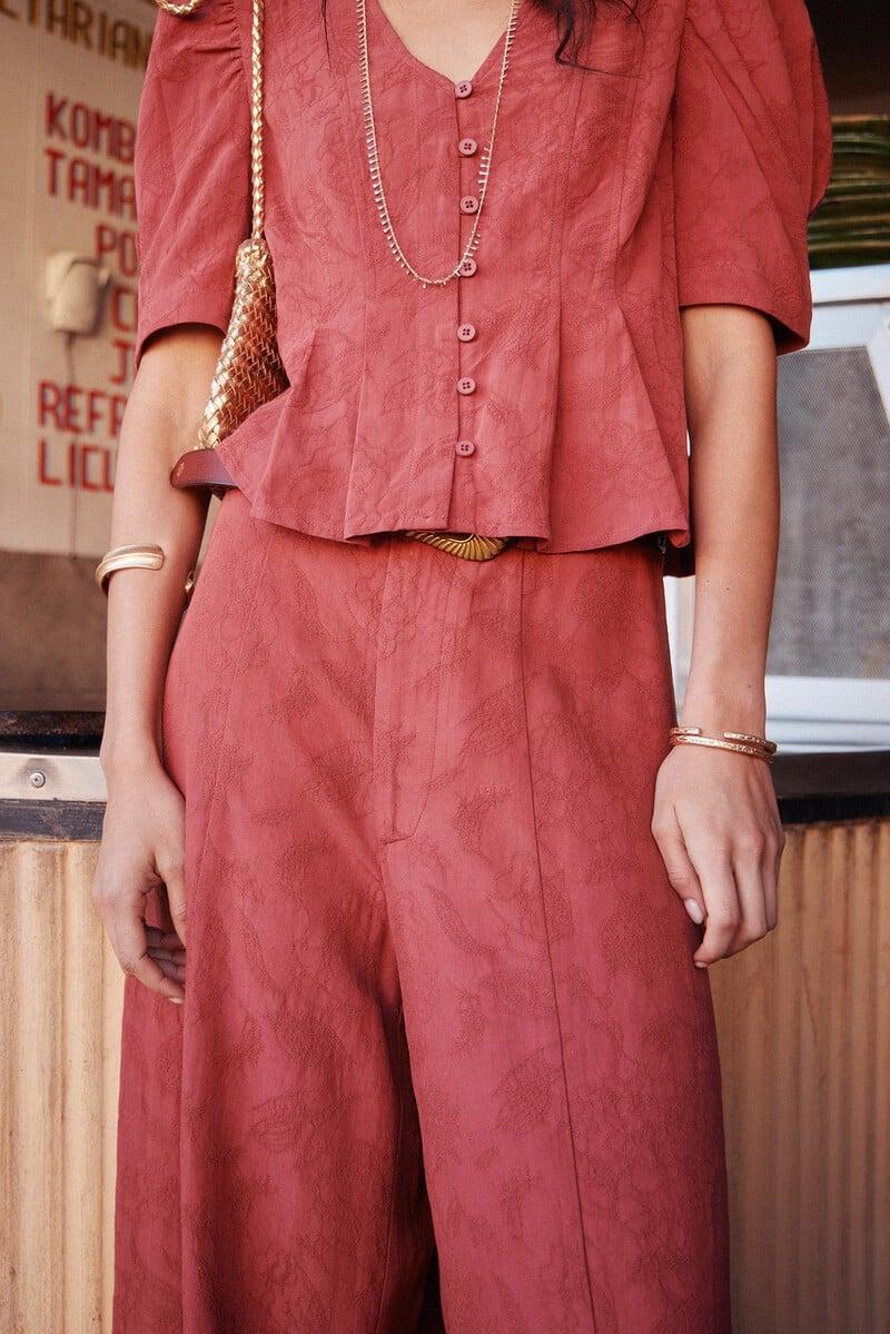 Cortefiel Pelia. Pantalones Jacquard