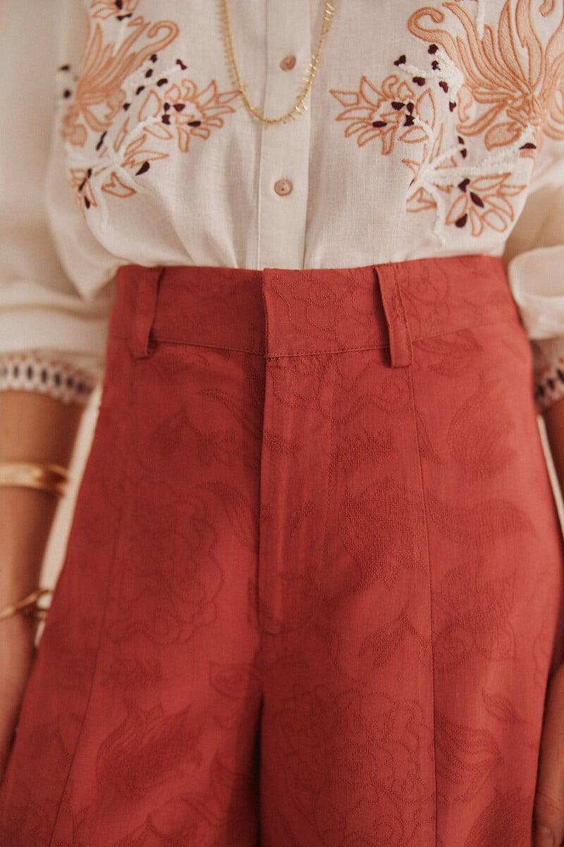 Cortefiel Pelia. Pantalones Jacquard