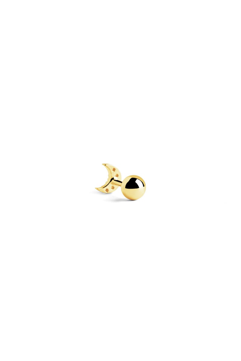 Cortefiel Pendiente Suelto Mini Moon Spark Oro