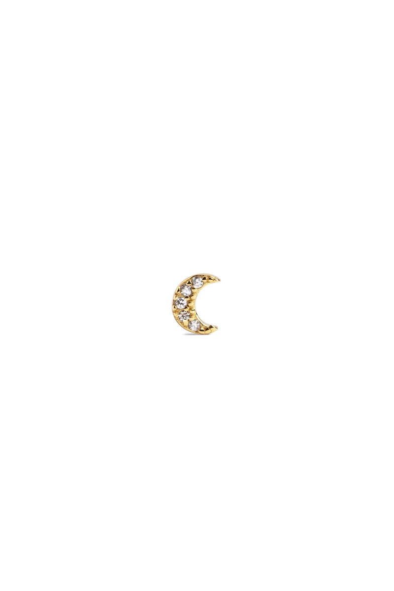 Cortefiel Pendiente Suelto Mini Moon Spark Oro