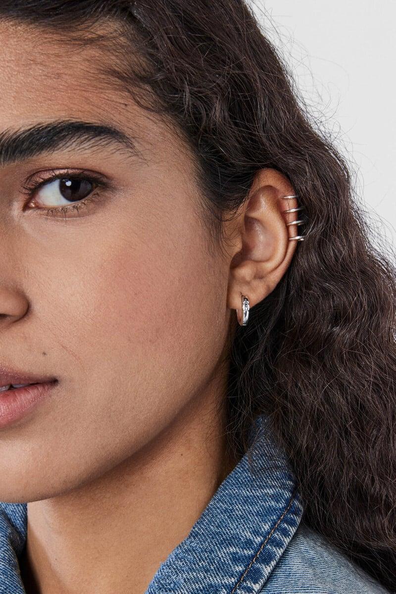 Cortefiel Pendientes aro oso de plata TOUS Basics