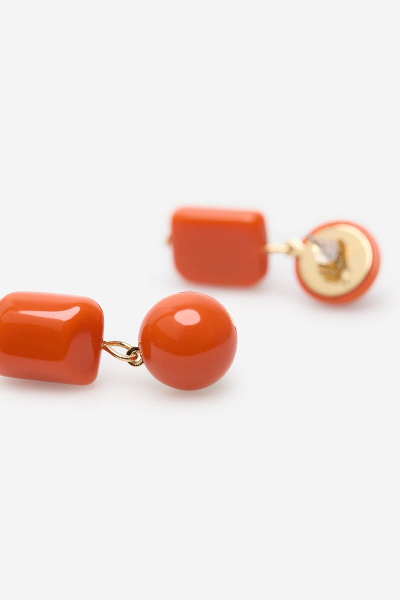 Cortefiel Pendientes Doble Piedra