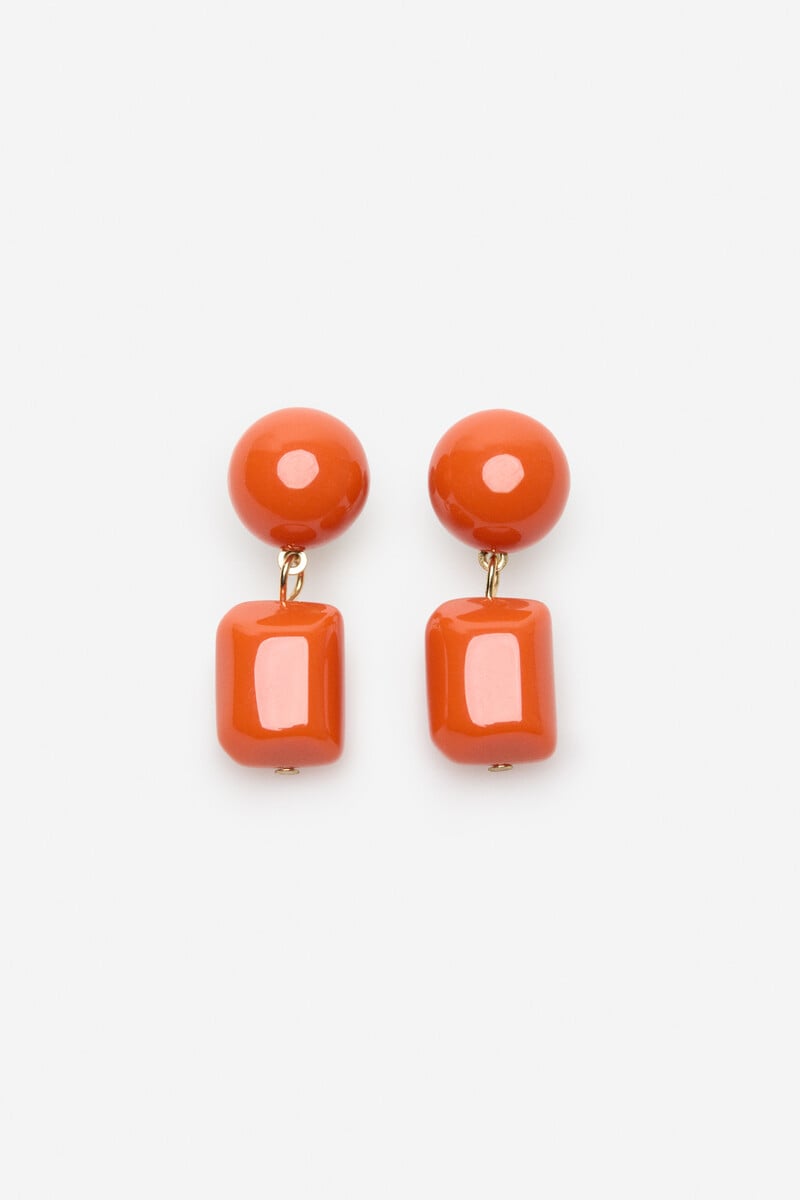 Cortefiel Pendientes doble piedra