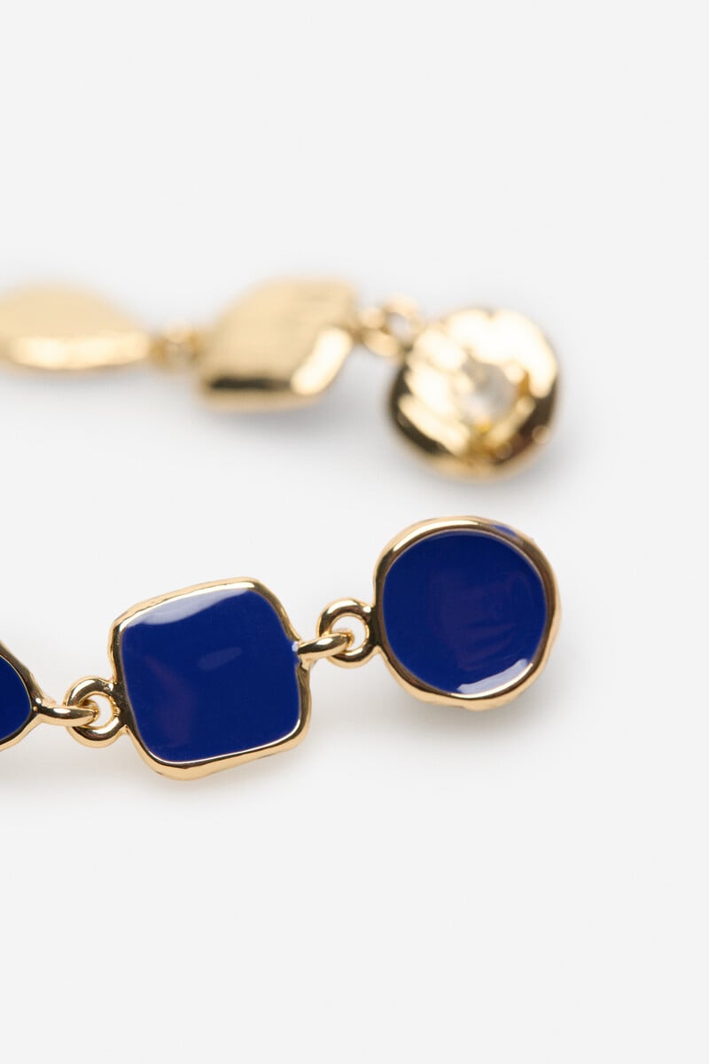 Cortefiel Pendientes Esmalte Triple