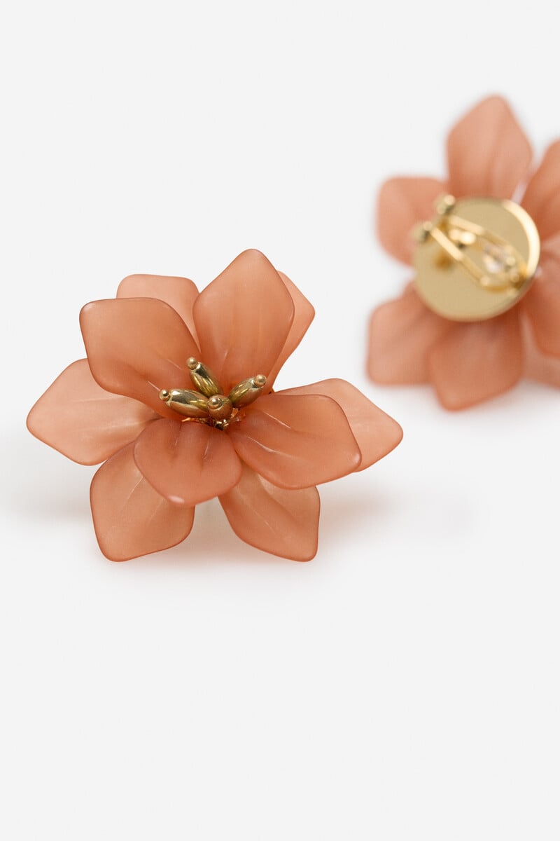 Cortefiel Pendientes Flor Abalorios