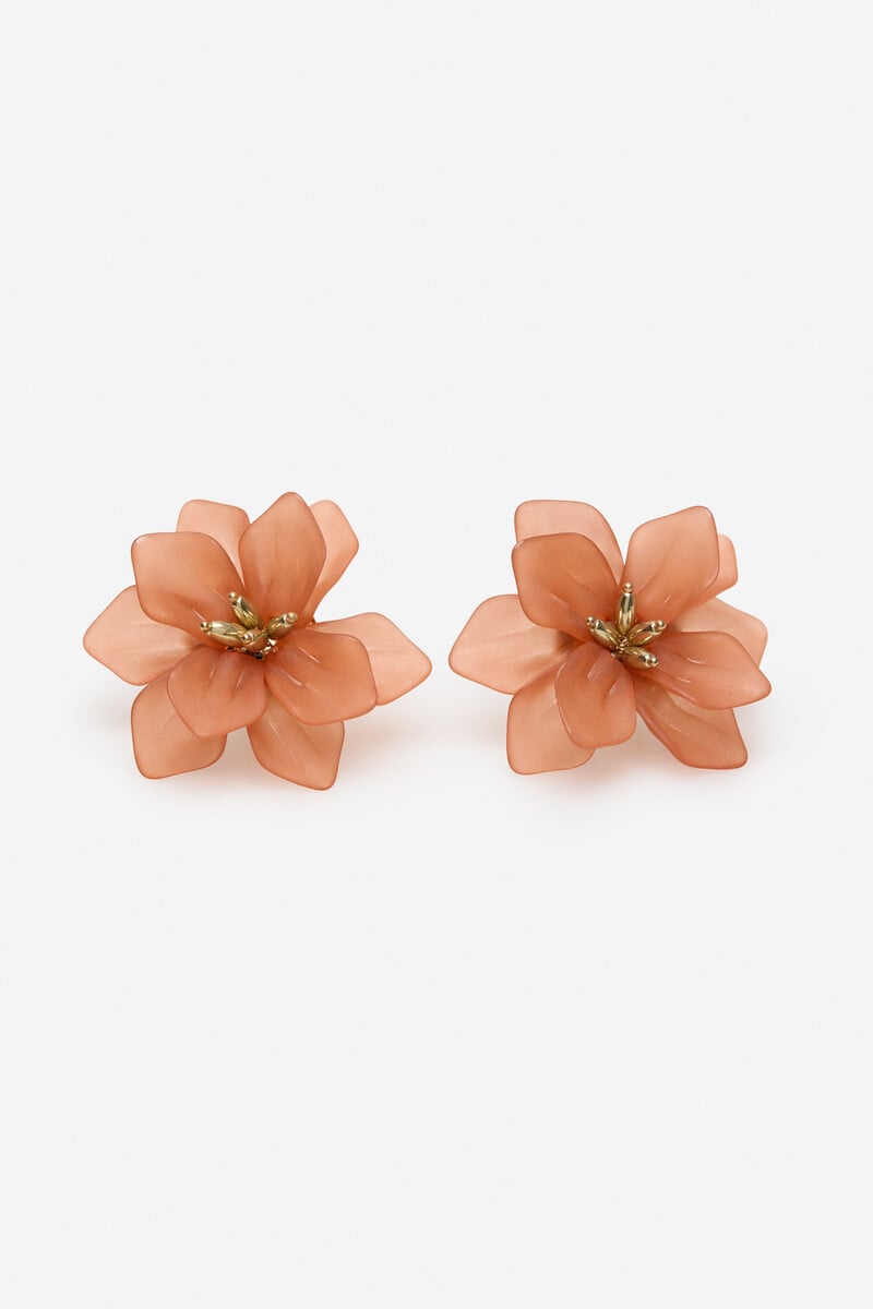 Cortefiel Pendientes flor abalorios