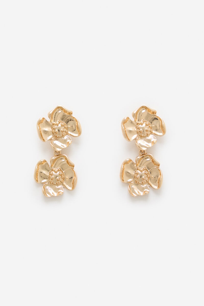 Cortefiel Pendientes flor doble