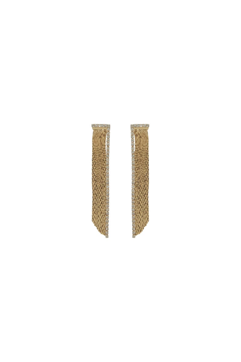 Cortefiel Pendientes Largos Metalizados