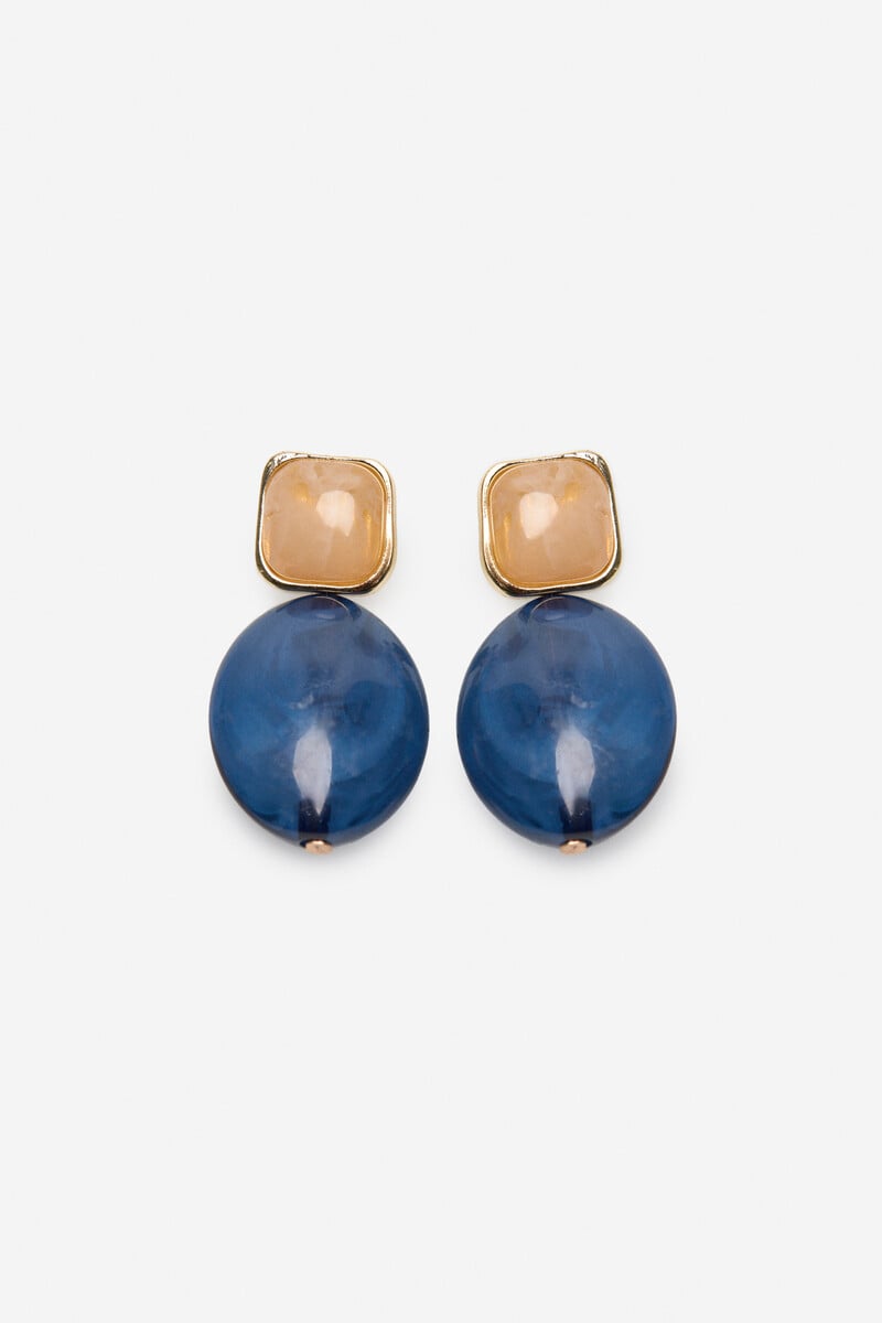 Cortefiel Pendientes piedra resina