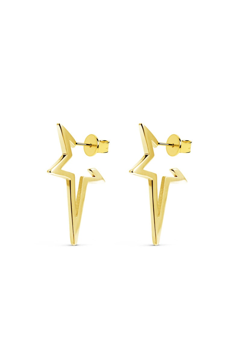 Cortefiel Pendientes Star Punk Oro