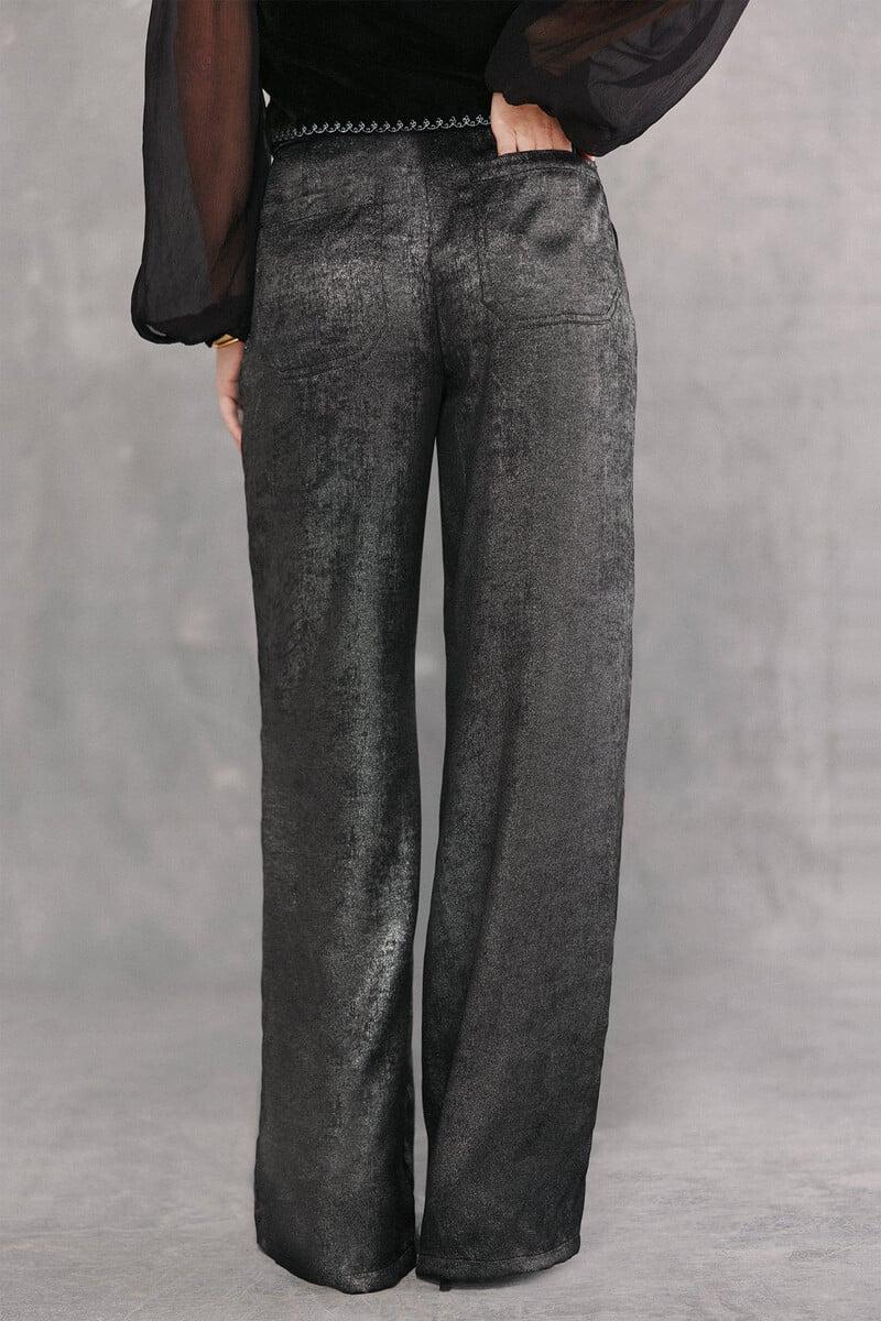 Cortefiel Penélope. Pantalón Amplio Con Lurex
