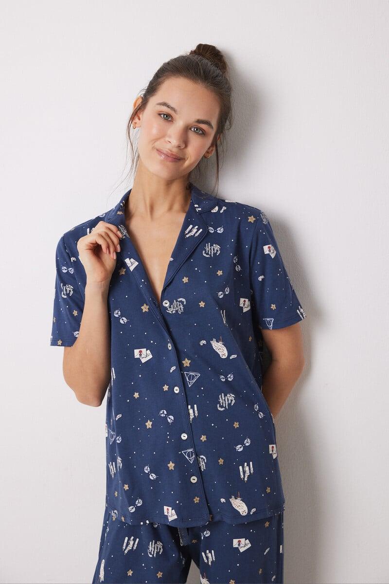 Cortefiel Pijama Camisero Harry Potter 100% Algodón