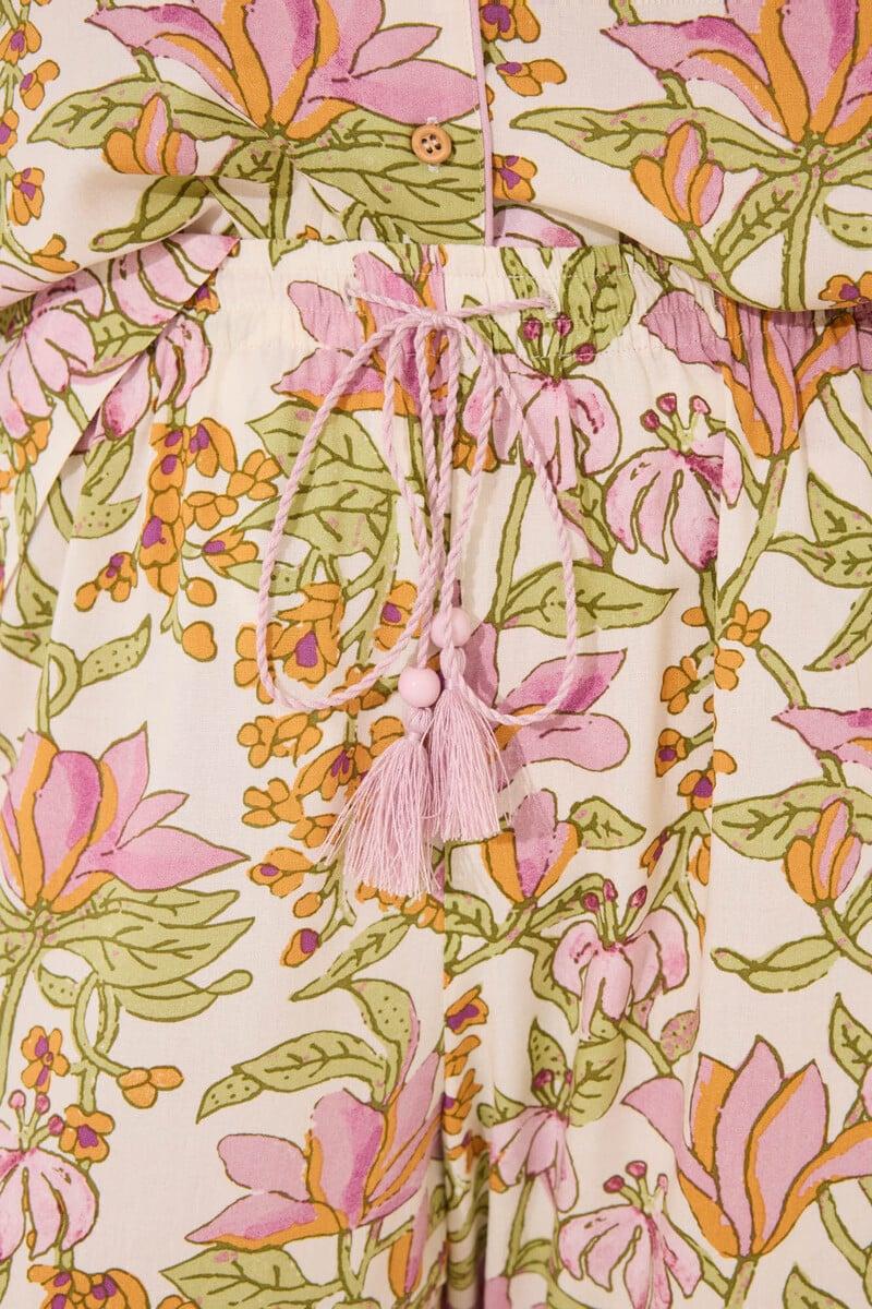 Cortefiel Pijama Camisero Viscosa Estampado Flores