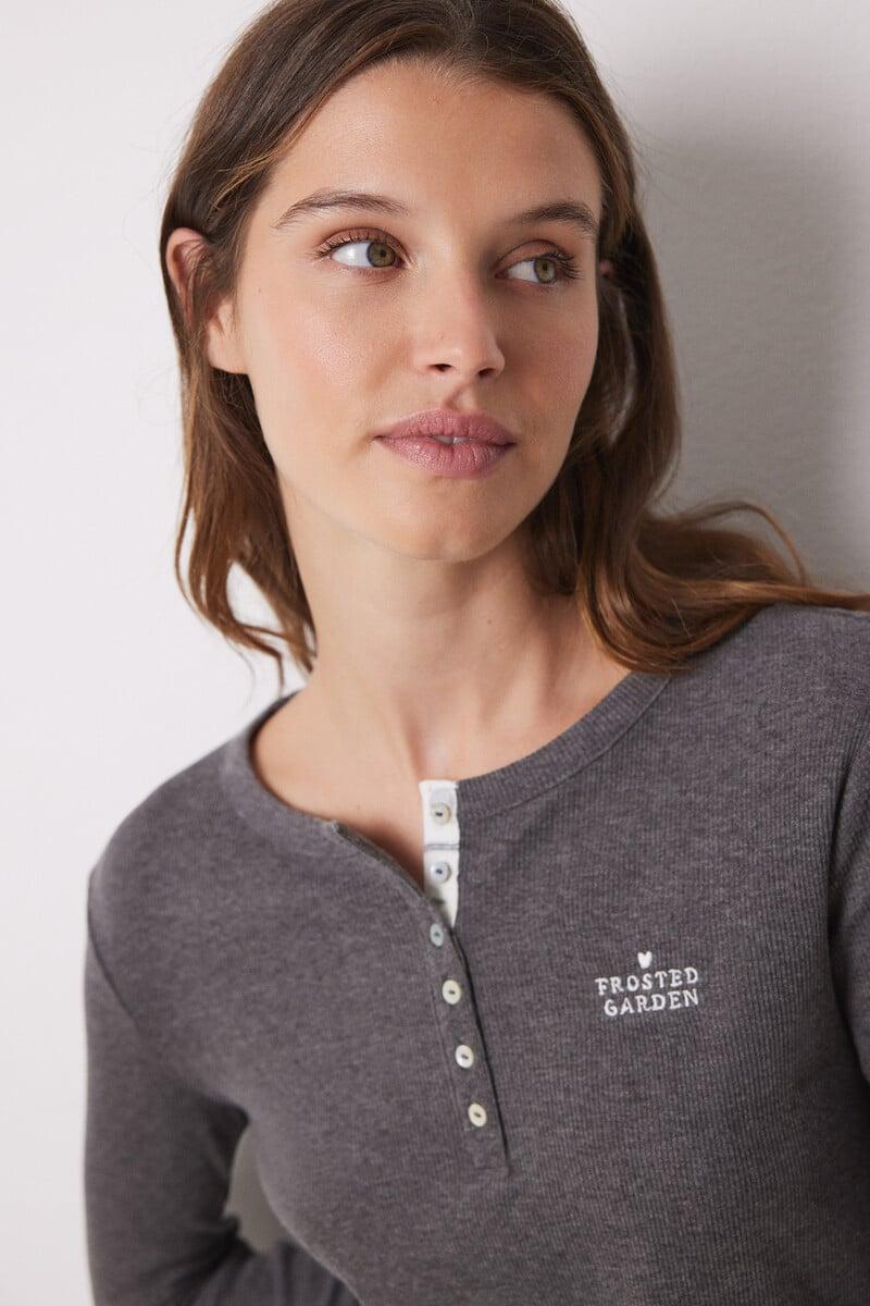 Cortefiel Pijama Largo Cuadros Lurex