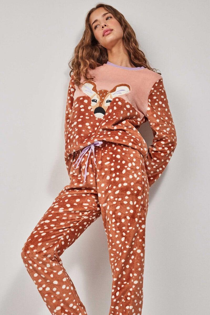 Cortefiel Pijama largo estampado animal print